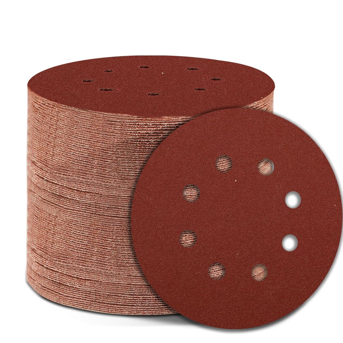 400 Grit 5 Inch Sanding Discs Hook and Loop Sandpaper, 150 PCS 8 Hole Adhesive Fine Sand Paper for Random Orbital Sander