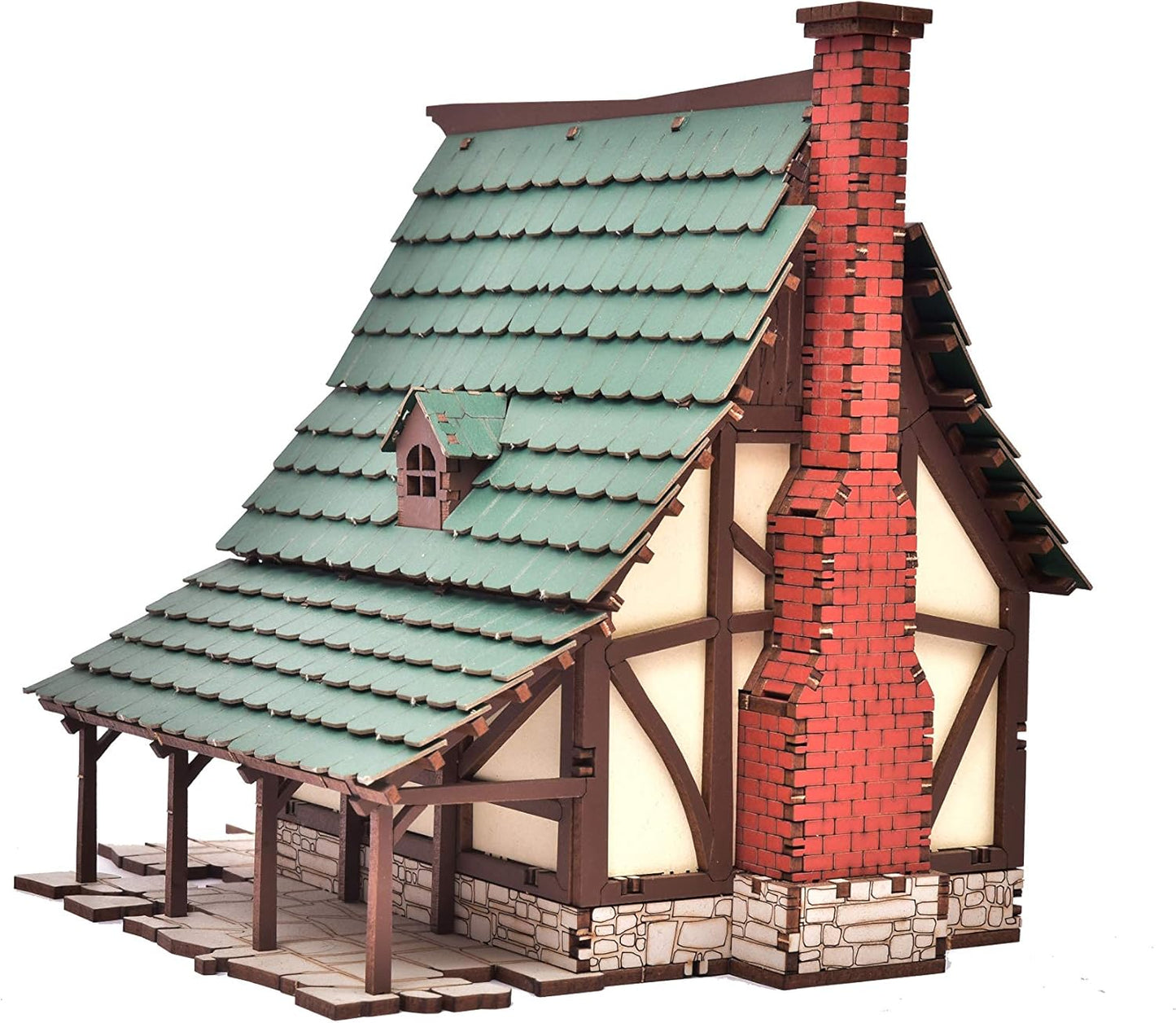 Green Gables P - 3D Wooden Puzzle - DIY 28mm Scale Model Building Kit for Adults - Creative Gift - Tabletop Miniature Terrain Kit - Realistic (Green Gables 14/4.8)