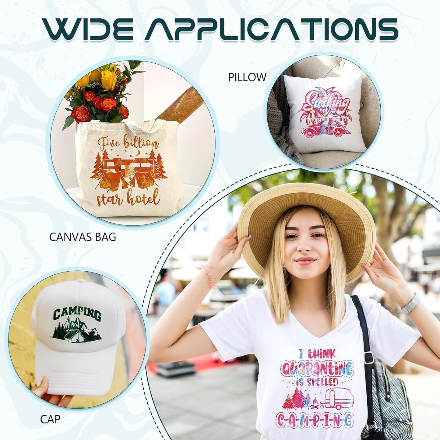 Tintnut Marble Heat Transfer Vinyl - 12 Sheets 10 x 12 Inch Bundles Watercolor Gold Pattern Iron on Vinyl Opal Ombre Print HTV Transfer DIY T-Shirt Gift Canvas Bag for Cricut or Silhouette Cameo