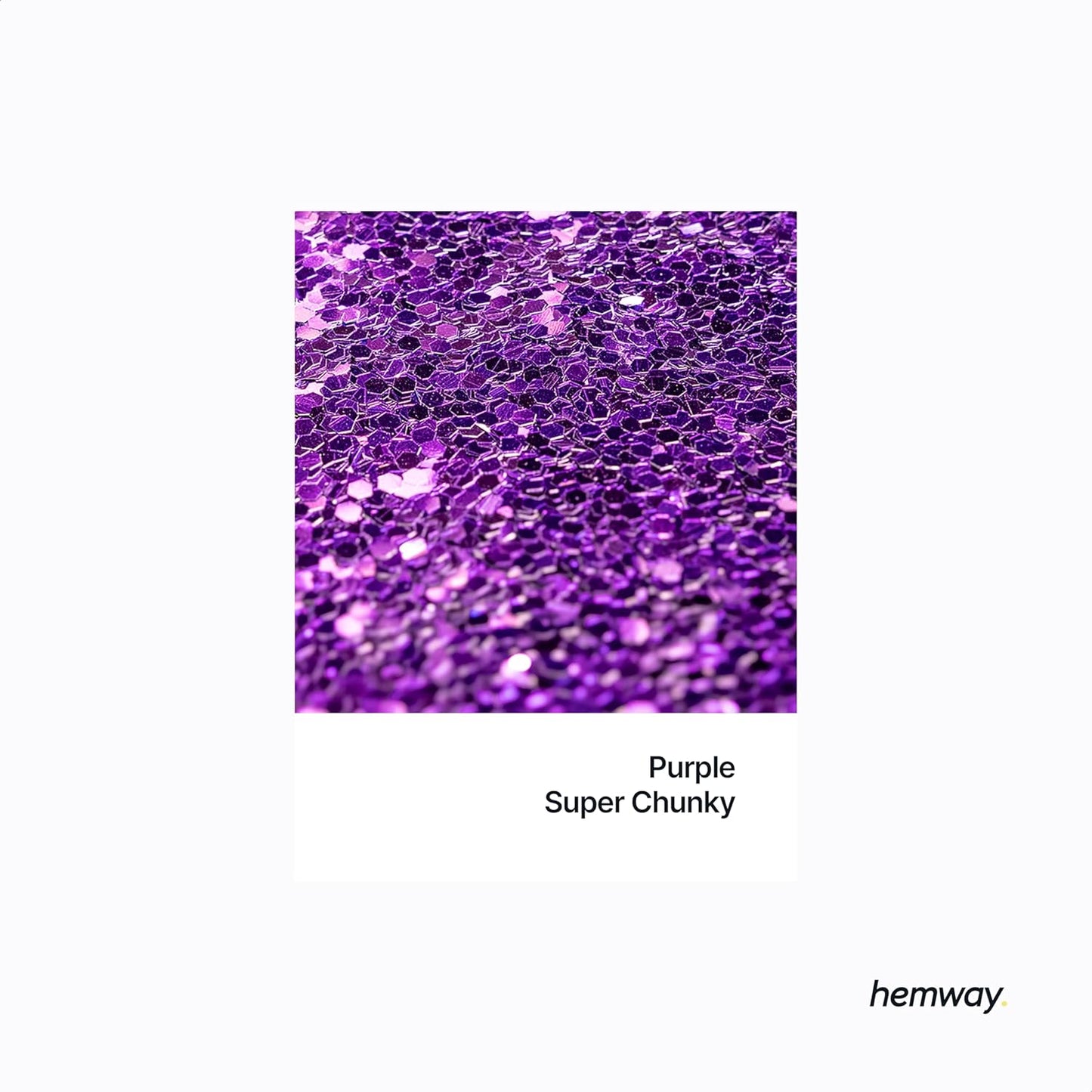 Hemway Glitter for Resin 100g Purple Metallic Crystals for Epoxy Craft Super Chunky Flakes Tumblers Wax Melt
