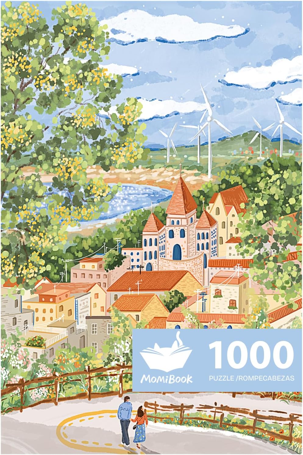 MOMIBOOK Puzzles for Adults 1000 Pieces Jigsaw Puzzles of Go for A Walk, Painting Image Difficult Challenging Hard Impossible Puzzle Unique Funny Party Christmas Birthday Gifts