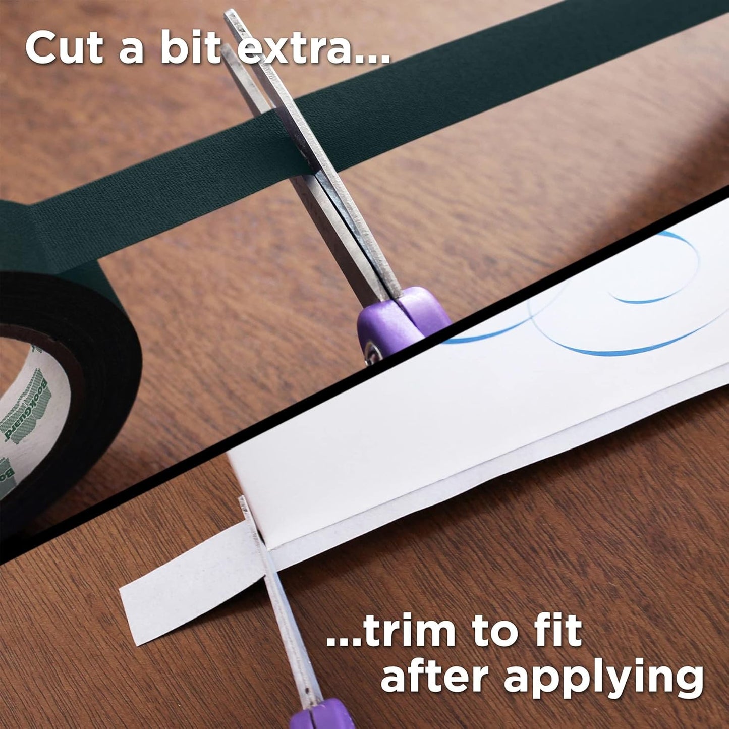 BookGuard 0.75 inch Premium Bookbinding Repair Cloth Tape, 15 Yard Roll, Forest Green