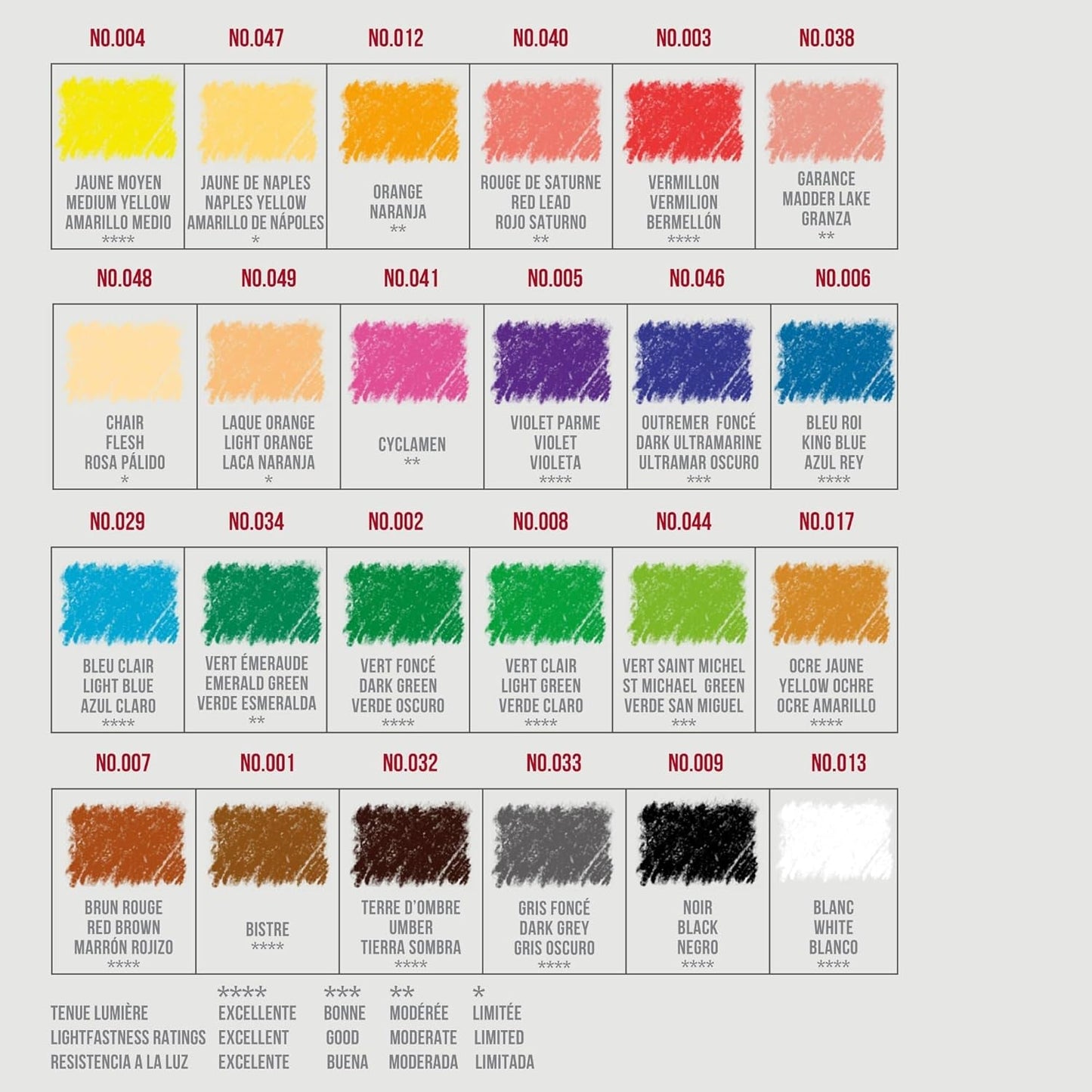 Conté à Paris Pastel Pencils with 24 Assorted Colors