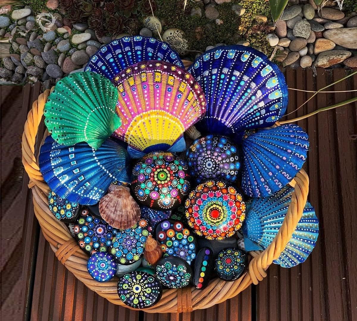 21Pcs Natural Scallop Sea Shells,Ocean Beach Seashells Perfect for Home Decoration, Art Craft, Vase Filler Fish Tank,Lion's Paw Baking Shells,Baking Shells for Serving Food (2.7-3.2inch)