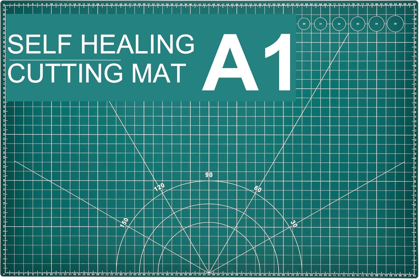 Prime Vinyl Cutting Mat, 23" x 35" Large Self Healing Sewing Mat, 5-Ply Heavy Cut Board, Rotary Cutting Mat for Crafts, Sewing Supplies and Quilting Tools