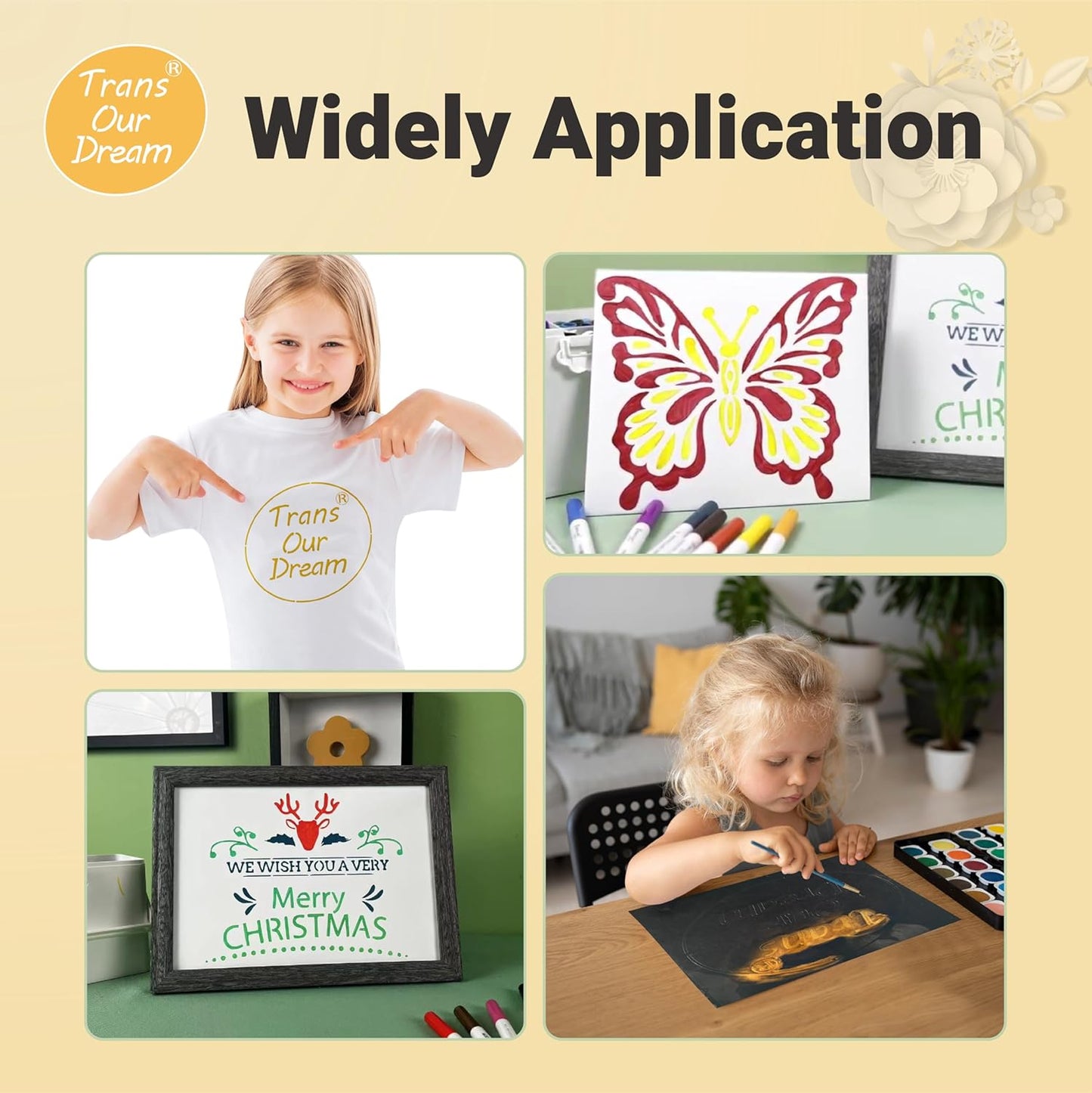 TransOurDream Easy Cut Stencils for Crafts (12"x12", 10 Sheets) Reusable Acetate Mylar for Vinyl Cutting Plastic Blanks Sheets for Spray Painting, Drawing (PET-10)