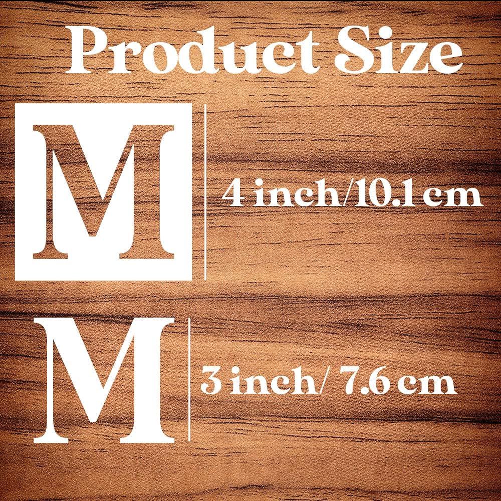 Letter Stencils for Painting On Wood,4 inch Alphabet Stencils Letter Number Stencil Templates for Wall Signs Door Fabric