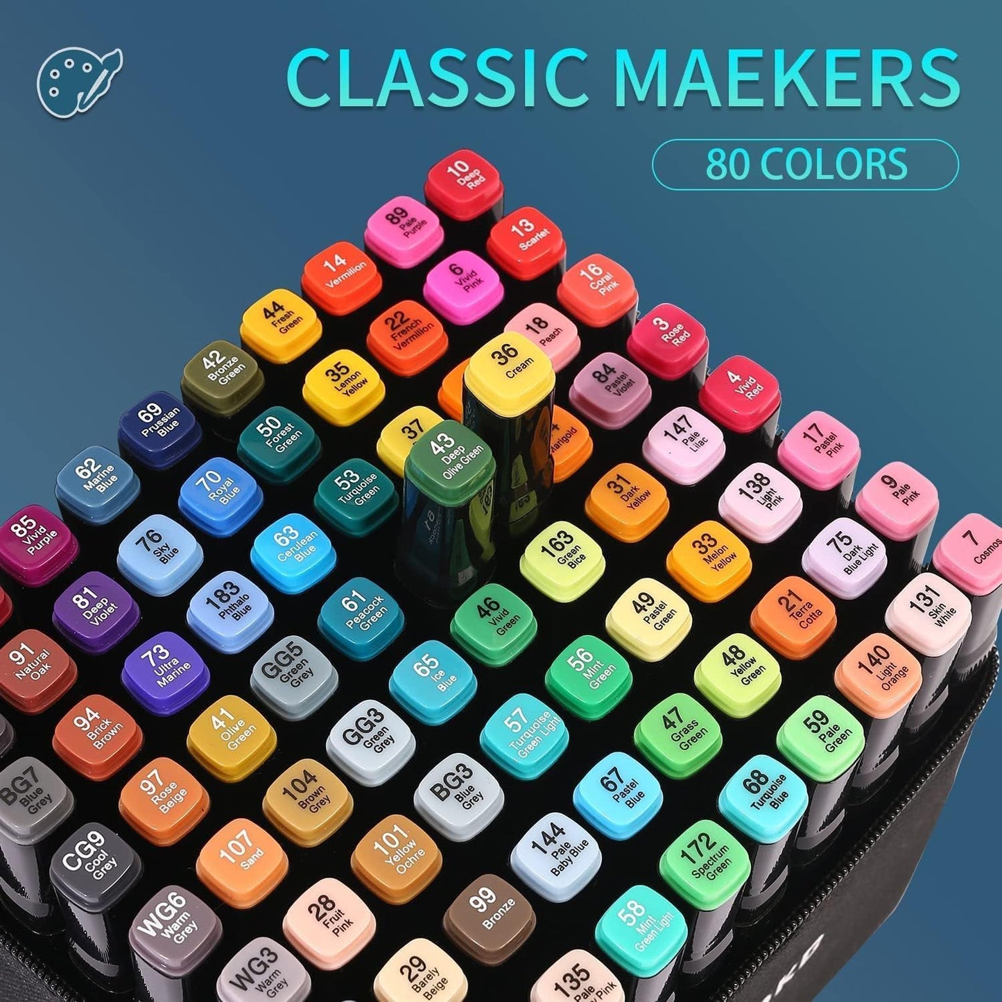 Alcohol Markers, 120 Colors Dual Tip Permanent Art Markers for Drawing,for Kids Adult Coloring, Alcohol, Based Ink Ideal for Book Painting and Card Making