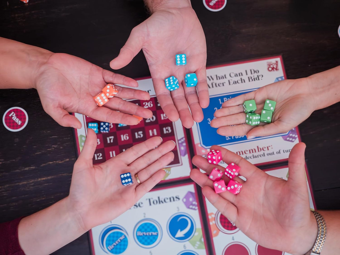 That's Spot On! Best Bluffing Strategy Game - Board, 6 Cups, 12 Tokens, 30 Dice – 2 to 6 Players, Ages 12+, Family Fun or Game Nights with Friends