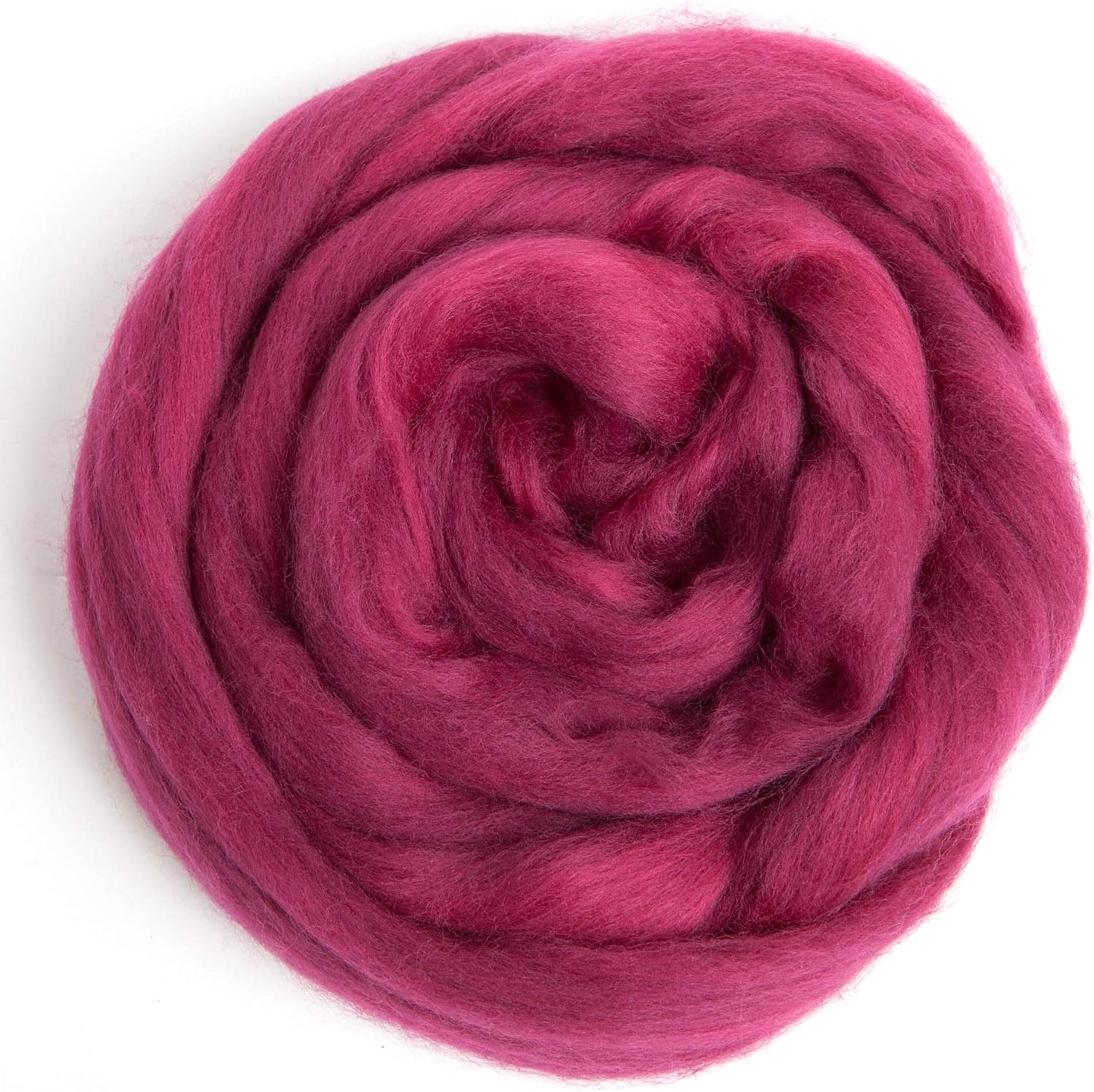 Desert Breeze Distributing 100% Natural Merino Wool Roving - Premium Combed Top Merino Roving Wool - Tapestry, Spinning, Wet Felting & Needle Felting Supplies - 21.5 Micron - 1 oz, Color Ruby Red