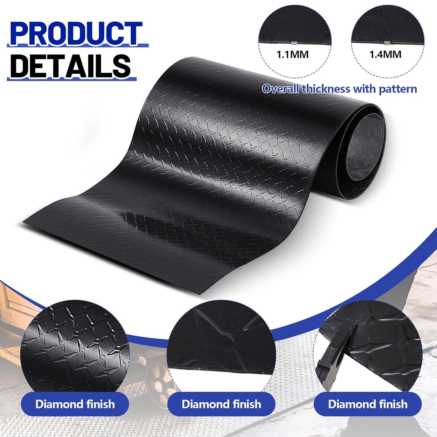 24"x 96" x 0.06" 1060 Black Aluminum Diamond Plate Metal Aluminum Cross Pattern Plate for Cargo Trailer Siding RV Siding Ramps Boats Cold Room Walkways Skid Plates Flooring Footboards