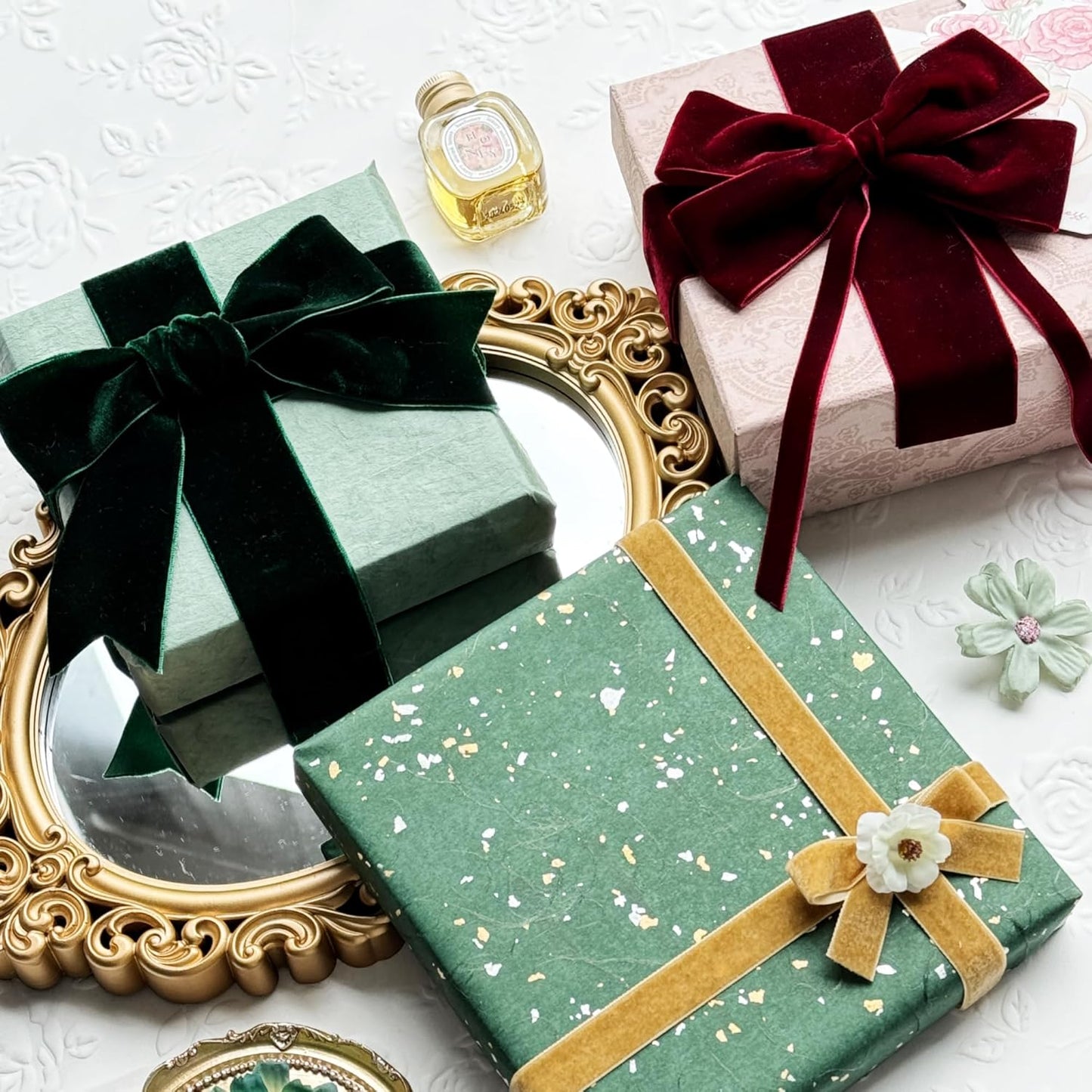 Vintage Khaki Velvet Ribbon, 5/8 Inch X 25Yd