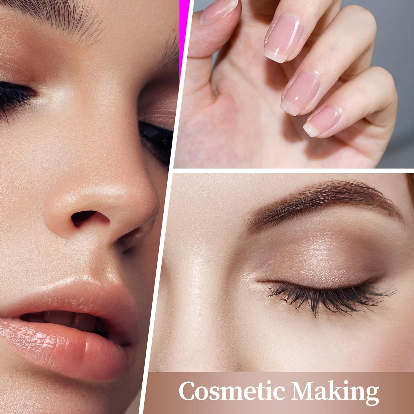 Flesh Colored Mica Powder for Epoxy Resin，Natural Shimmer Mica Powder Used for Coloring car Spray Paint, Candles, soap, Eye Shadow, Lip Gloss, Nail Polish(50g/1.7oz)