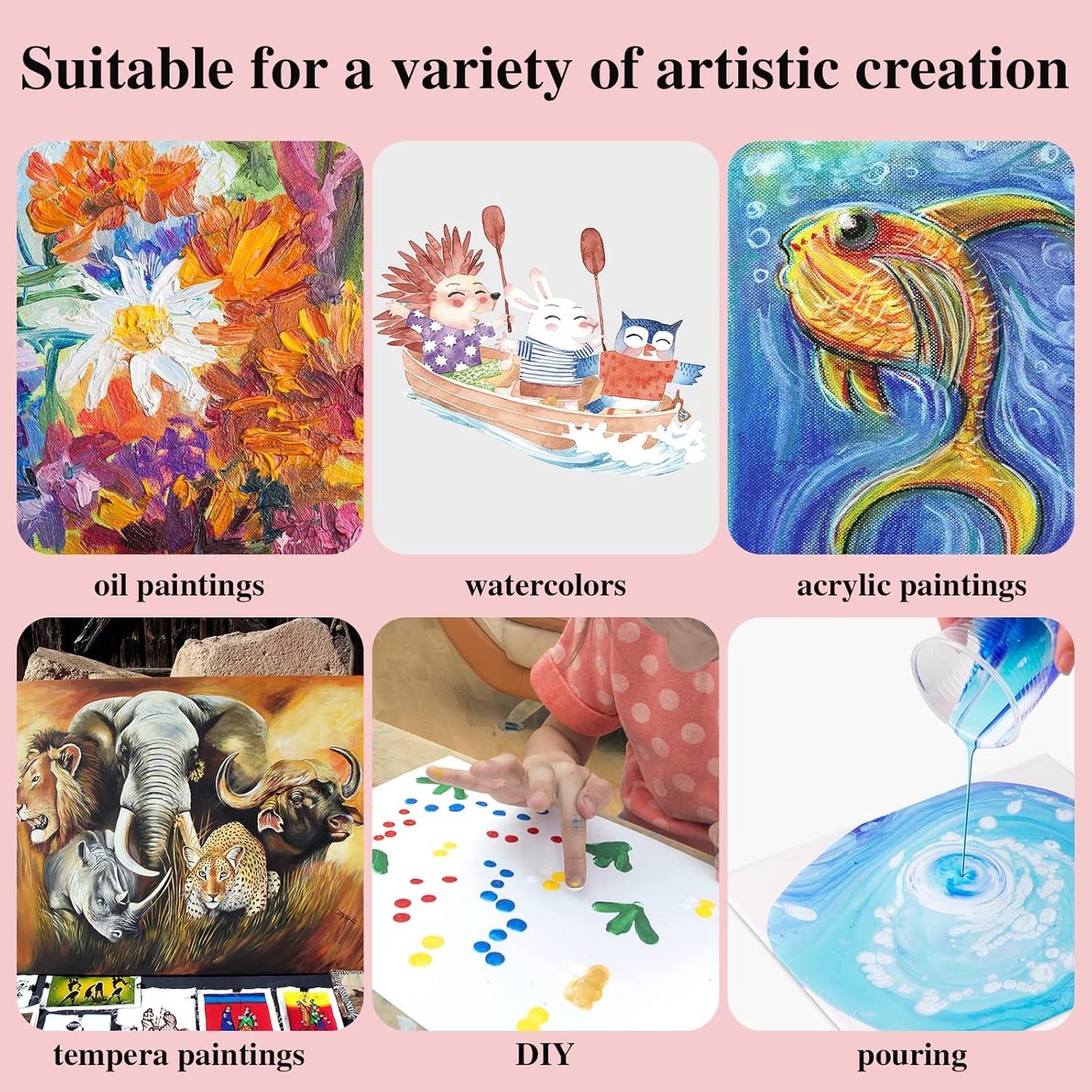 ESRICH Canvas Boards for Painting 8x10, 80 Pack Painting Canvas, Primed Cotton Canvas Panels 8x10 for Oil Paint, Watercolor, Acrylic Paint, Gouache and Tempera.