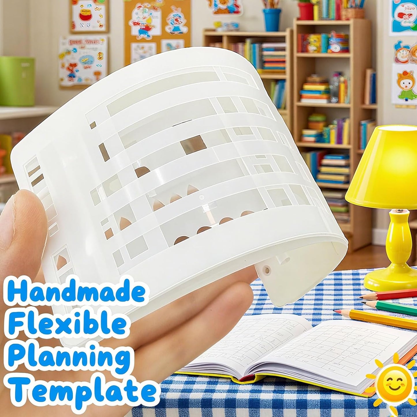 Handmade Flexible Record Template, Reusable Planner Stencils for Journaling, Calendar, Checklists, Scrapbooking & DIY Craft Supplies (3 Set)