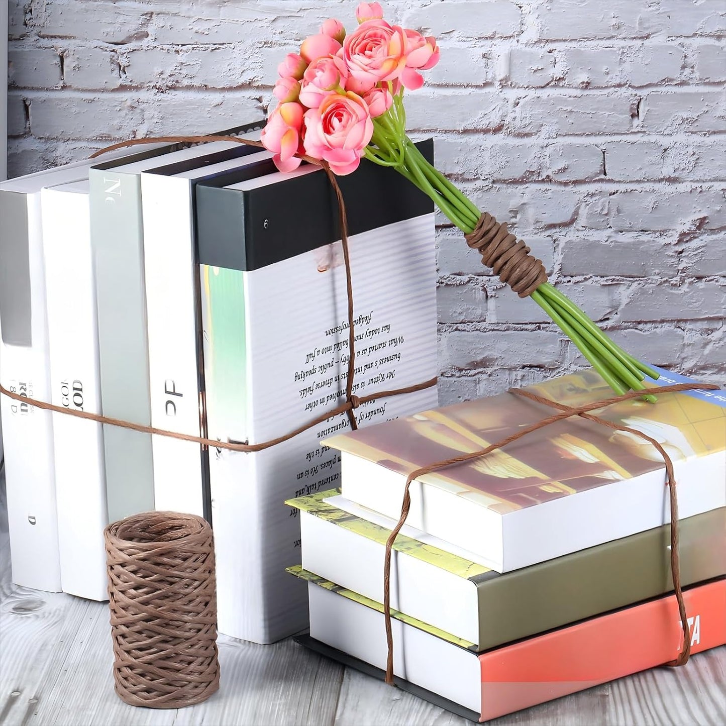 65 Feet Floral Wire Rustic Vine Bind Wire for Craft Wrapping Flower Bouquets(1 Roll,Dark Brown)