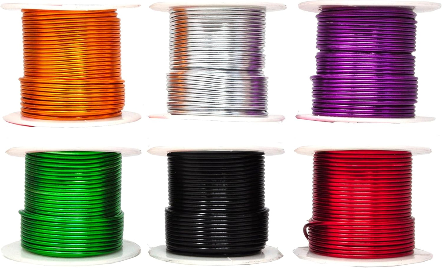 Mandala Crafts 12 14 16 18 20 22 Gauge Anodized Jewelry Making Beading Floral Colored Aluminum Craft Wire Wholesale Combo 6 rolls (14 Gauge, Combo 3)