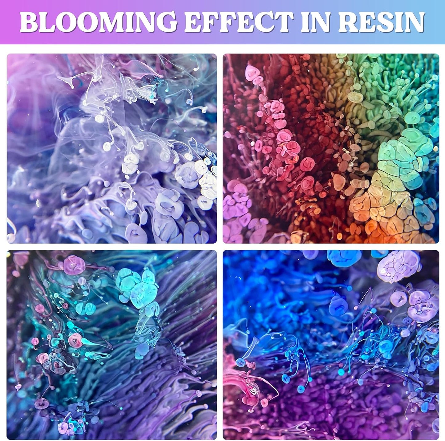 LET'S RESIN 48pcs Concentrated Alcohol Ink Set, Vibrant Colors Alcohol-Based Resin Ink for Epoxy Resin, Alcohol Paint Dye for Resin Art, Tumblers, Epoxy Resin (Each 0.35oz)