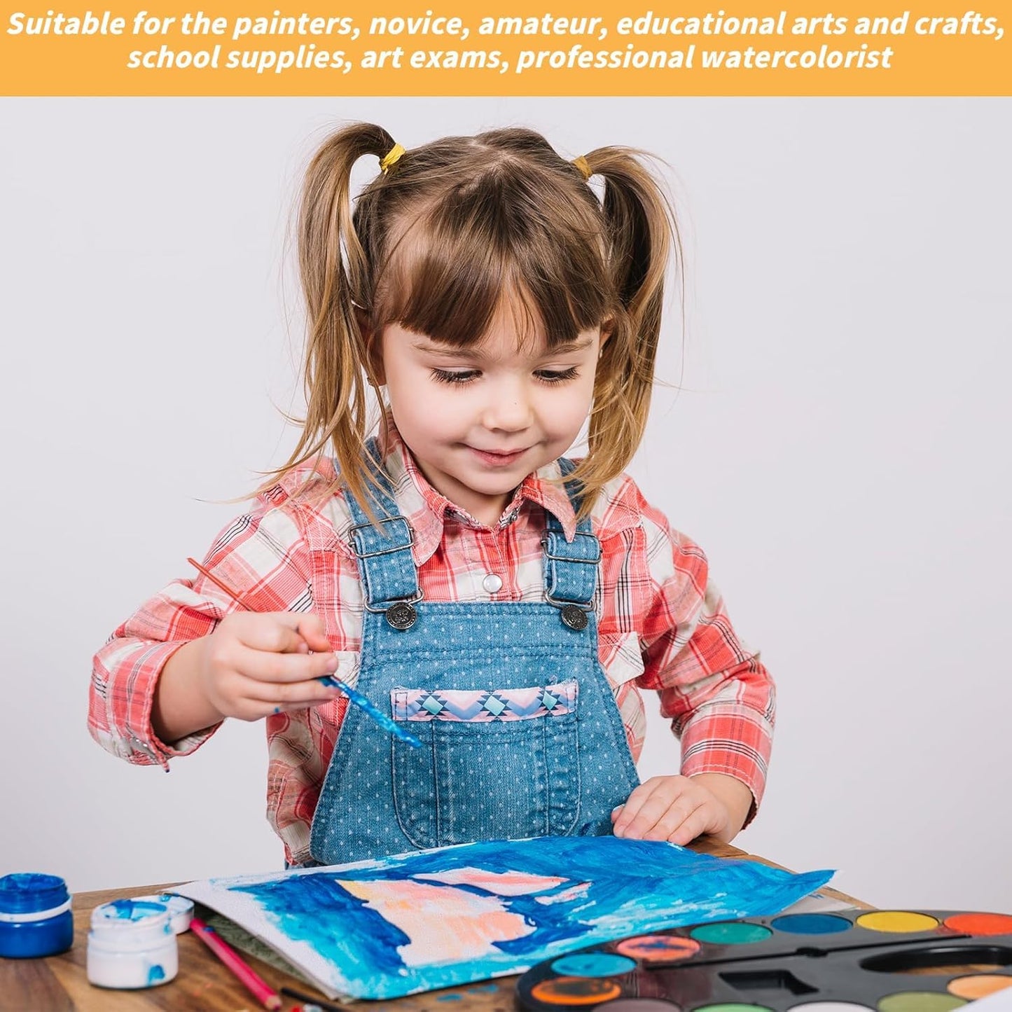 150 Sheets 100% Cotton Watercolor Paper Bulk -140LB/300GSM Art Paper-8.5 x 11 inch Painting & Craft Paper, Finger Paints, Watercolor, Tempera, Drawing, Art Room & Home School Crafts