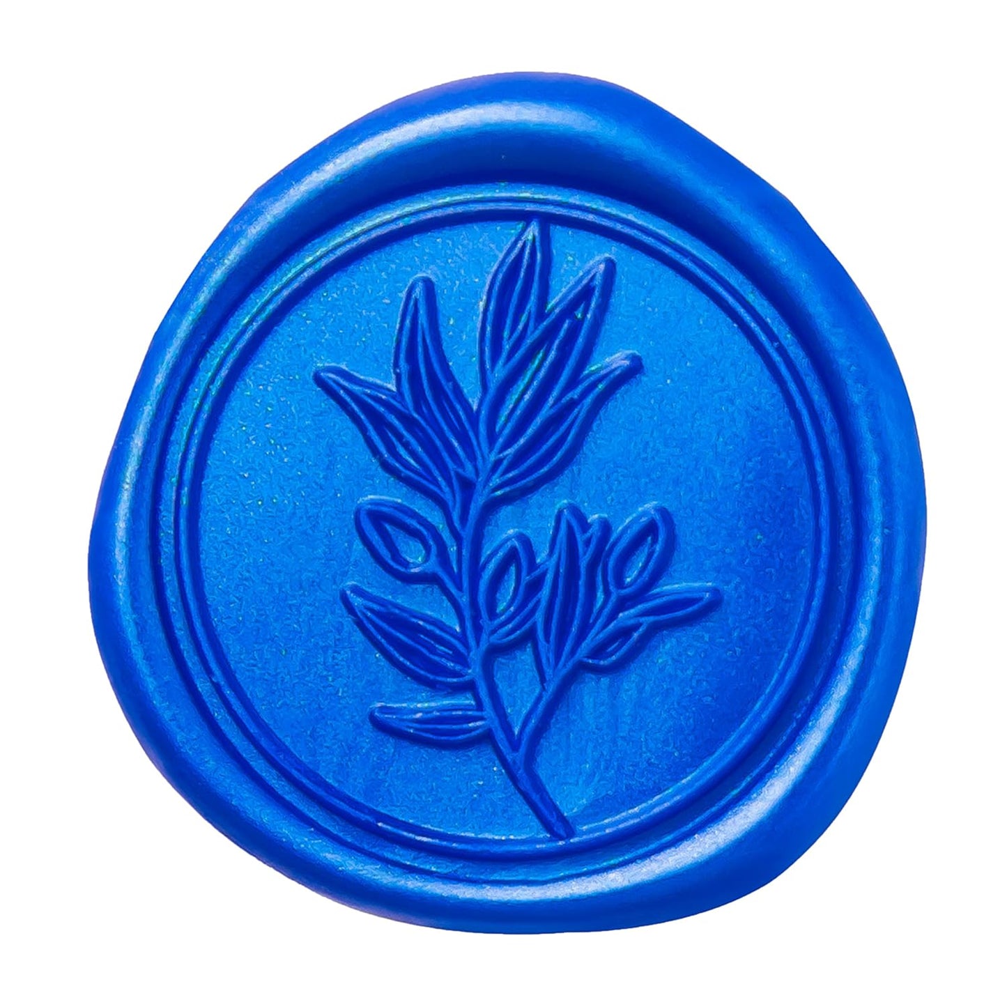 PONATIA Eucalyptus Wedding Invitation Envelope Seal Stickers, 50 Pcs Self- Adhesive Royal Blue Stickers, Perfect for Invitation, Envelopes, Christmas Cards, Gift Wrapping, Party Menu Décor