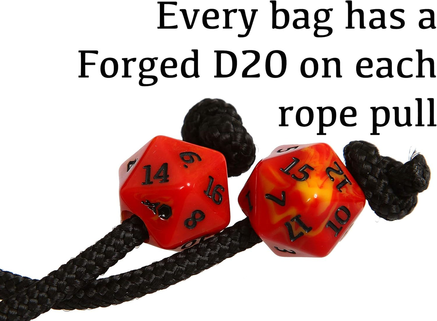 Forged Dice Co. Pouch of The Endless Hoard Dice Bag - Holds Over 1,000 Polyhedral Dice - Dice Storage Bag with 7 Pockets - Perfect for Bulk Dice - Black/Blue