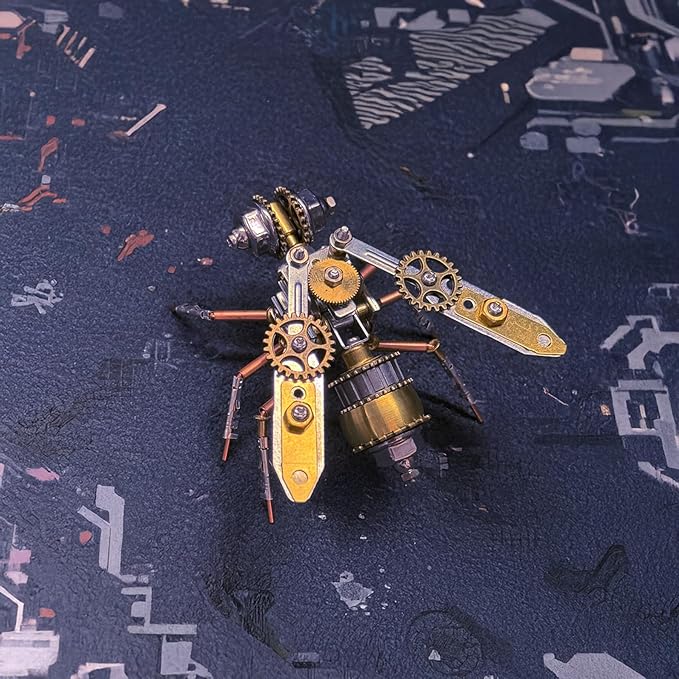 Mechanical Bee Model Insect 3D Steampunk Metal Puzzle Kits,Arts and Crafts Making Metal Building Kit,DIY Projects Building,Cool Birthday Gift,(Mechanical Bee A)