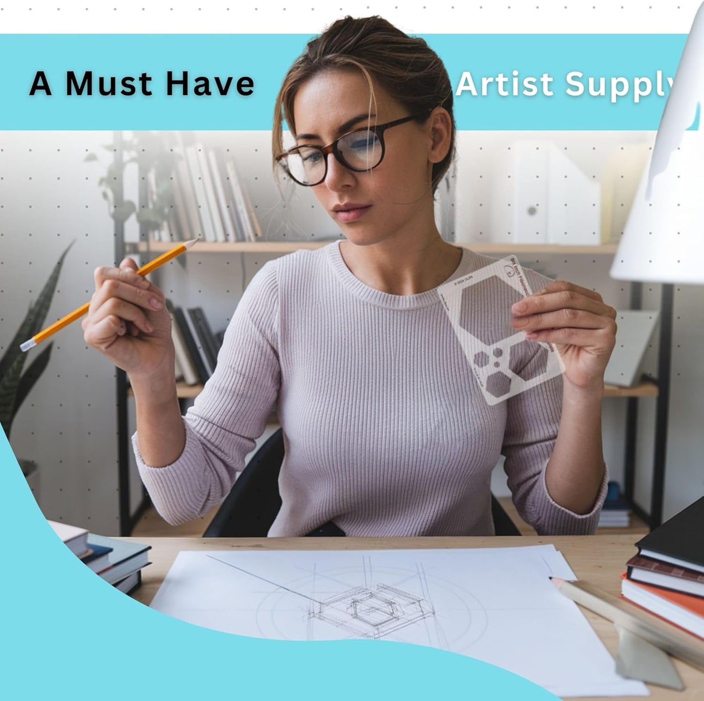 Hexagon Stencil Template for Drawing and Drafting: A Fibonacci-Inspired Hexagon Drawing Tool for Artists Allows The Simple Application of The Golden or Divine Ratio for Artistic Design