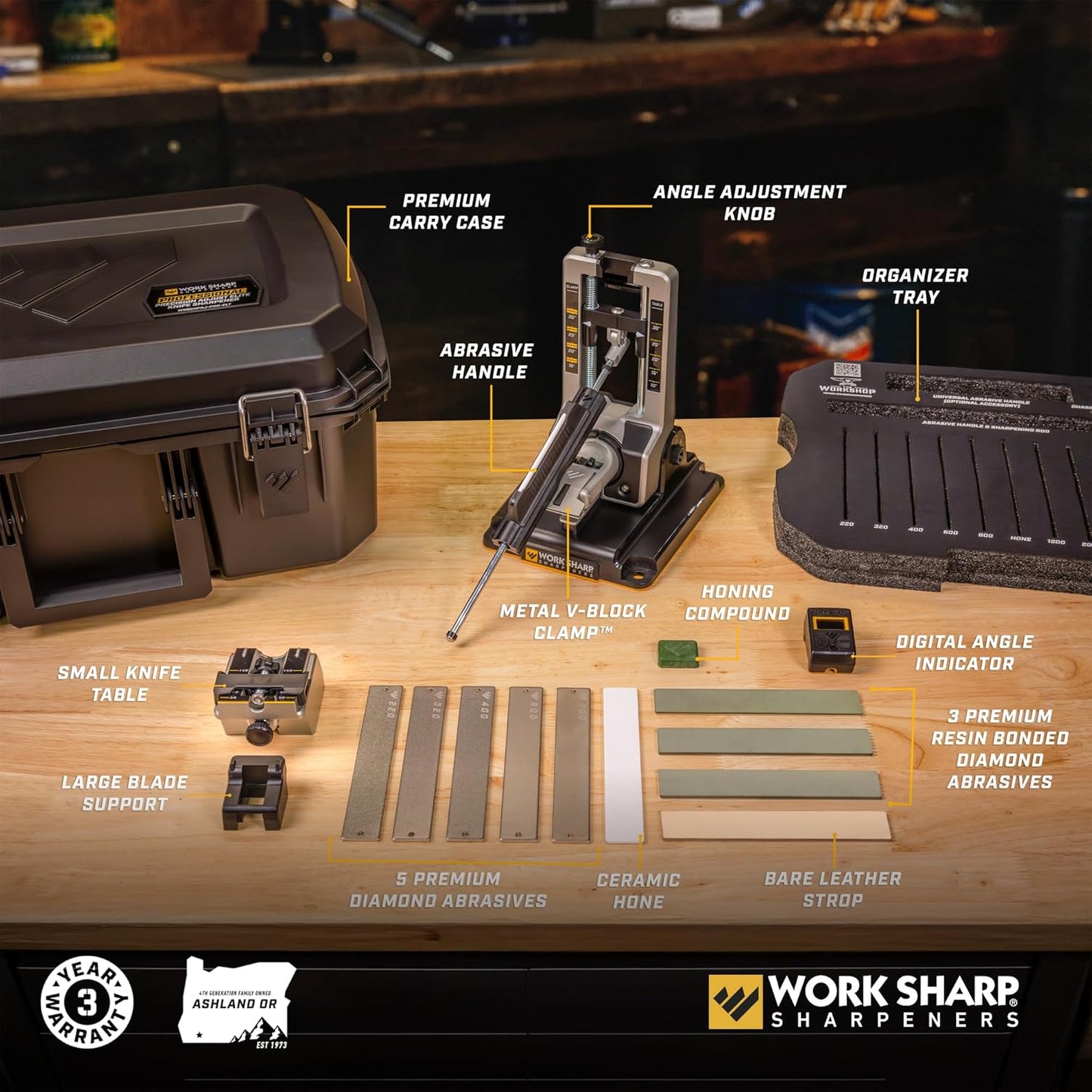 Work Sharp Professional Precision Adjust Elite Knife Sharpener Kit, Sharpen Every Knife You Own