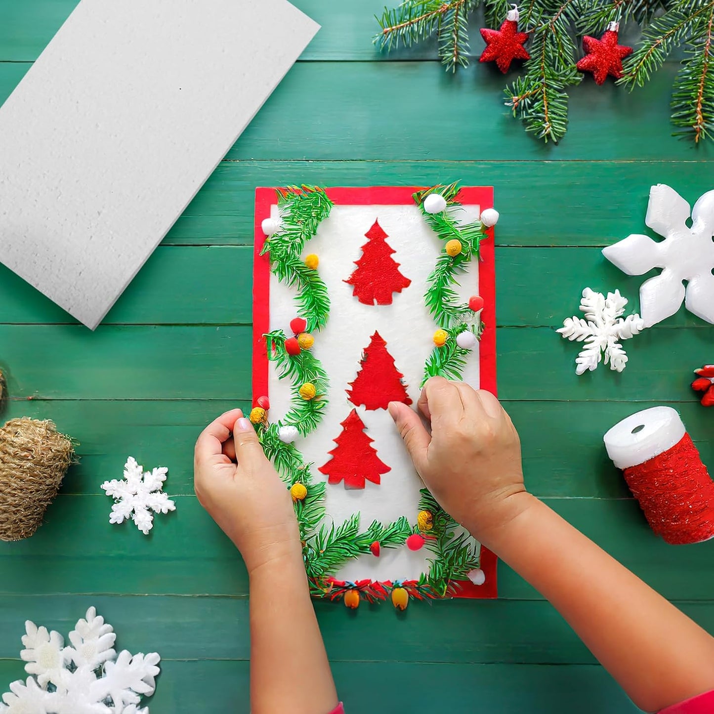 Juvale Smooth Foam Craft Blocks for DIY Craft & Floral Arrangement - Foam Carving Blocks - 12 x 6 x 2 In, White, 6 Pack