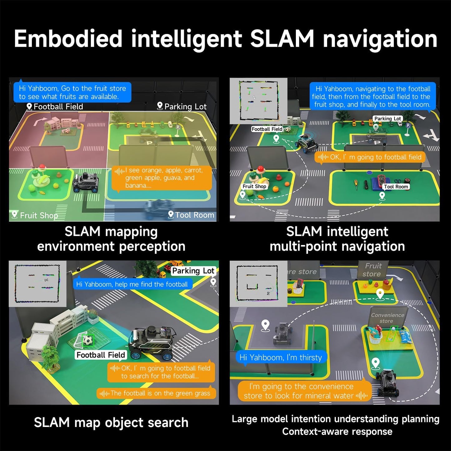 Yahboom ROS2 Robot Car Ackerman Steering Chassis,AI Visual Recognition Embodied Intelligence AI for Jetson Nano B01 4GB,User Manual Included(Ultimate Ver Without Nano)