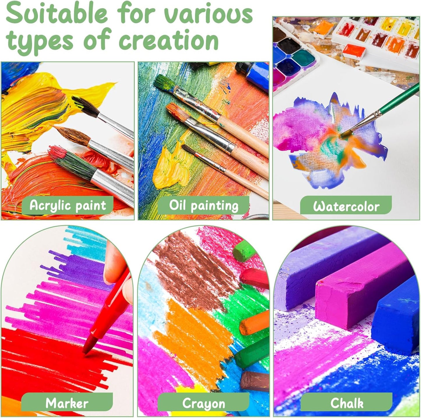 ESRICH Mini Canvases for Painting,4x4In Canvas in Bulk 200Pack Small Canvas Panels Cotton Paint Canvas Primed Acid Free Blank Canvas Boards for Oil Paint,Watercolor,Acrylic Paint,Gouache&Tempera.