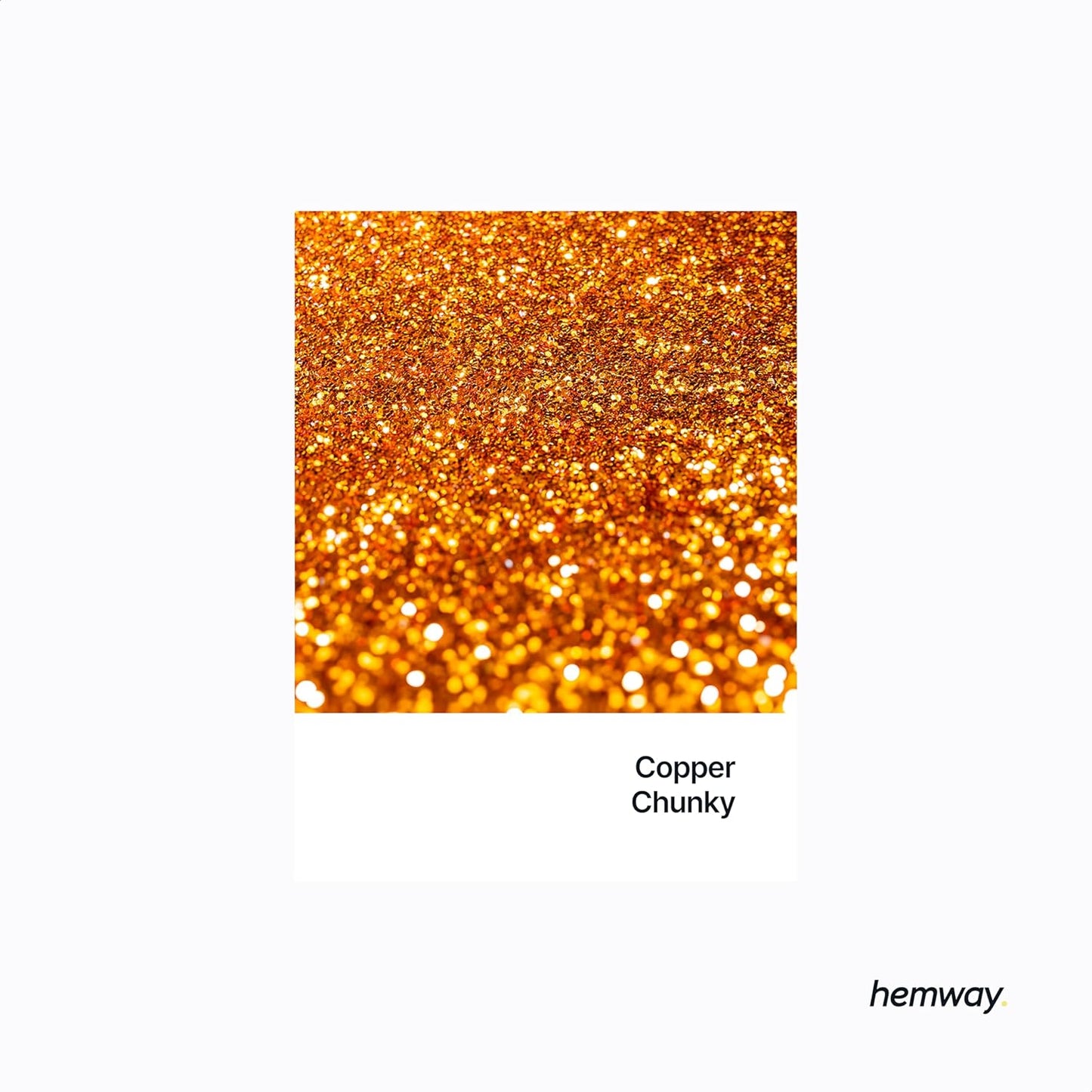 Hemway Polyurethane & Epoxy Resin Glitter 100g / 3.5oz Metallic Crystal Flake Additive for Flooring Jewelry Tumblers Glass Pigment - Chunky (1/40" 0.025" 0.6mm) - Copper