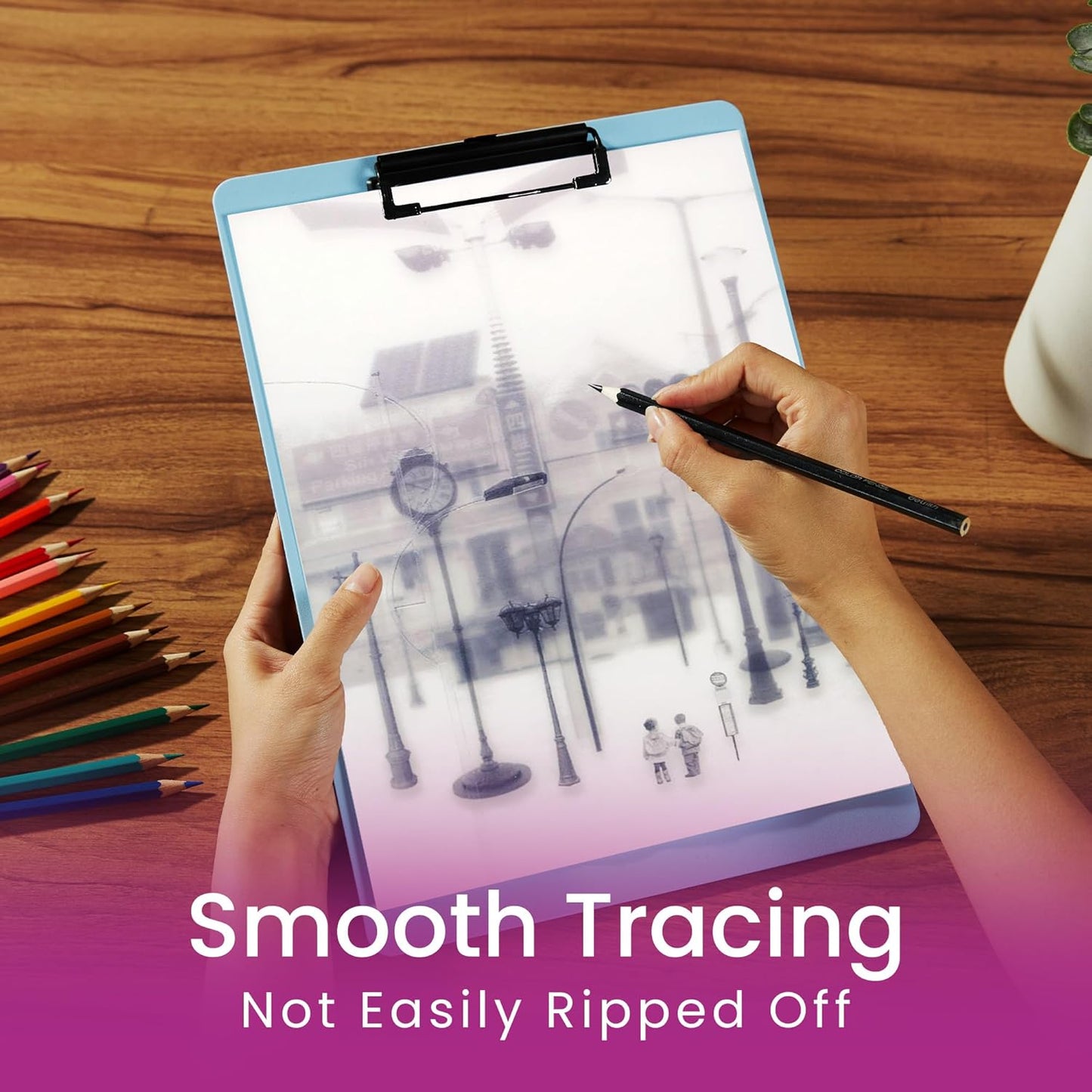 Tracing Paper 9 x 12 Inch - 50 Sheets 41lb/63gsm Transparent Vellum Paper for Sketching, Preliminary Drawing, Drafting & Overlays - Premium Translucent Tracing Paper for Pencil, Marker and Ink