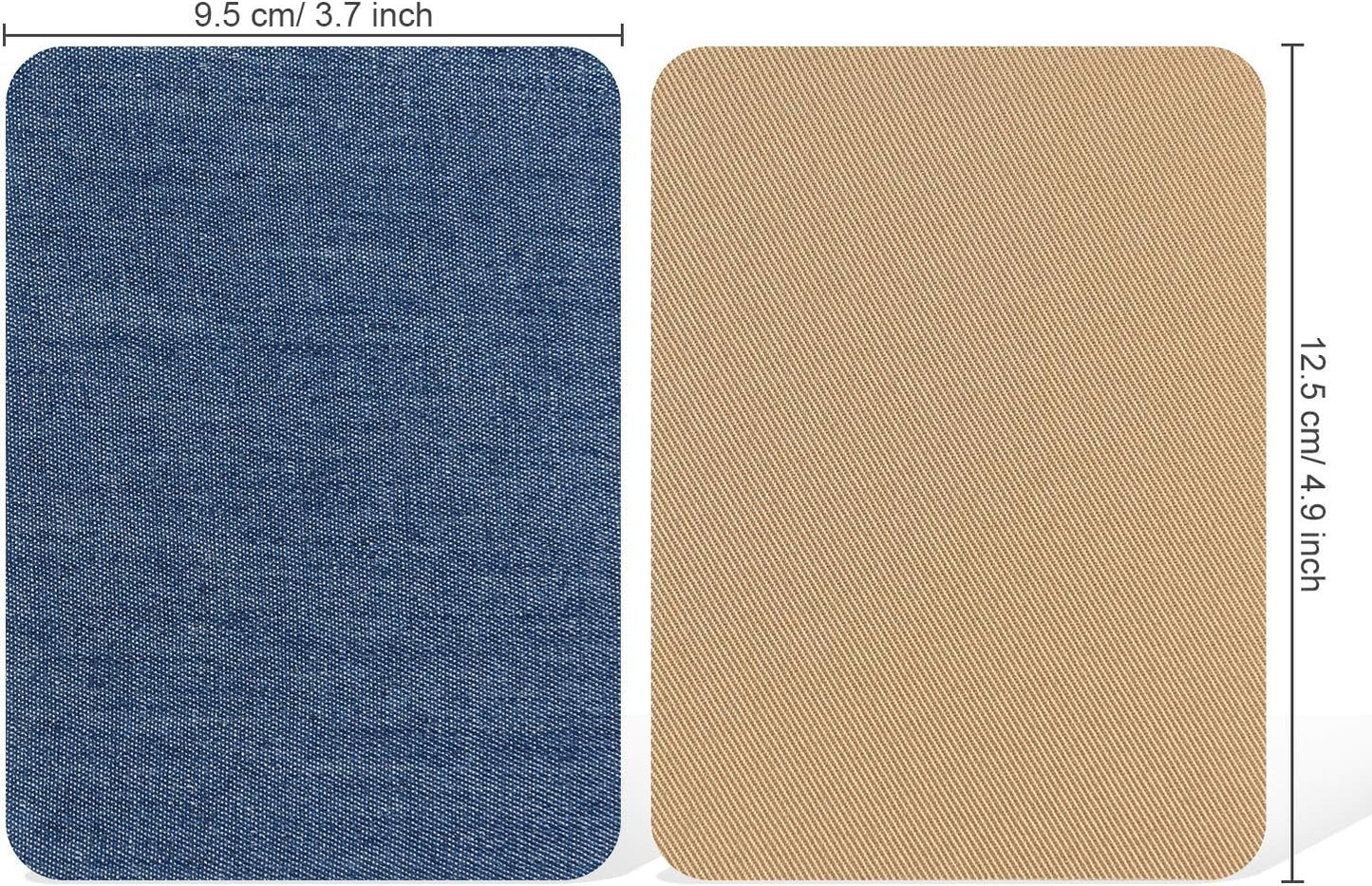 Tatuo 30 Pieces Iron on Patches for Clothing Repair Fabric Patches Iron on for Denim Jean Repair Decorating Kit Canvas Fabric for Puffer Down Jacket(Classic Colors)