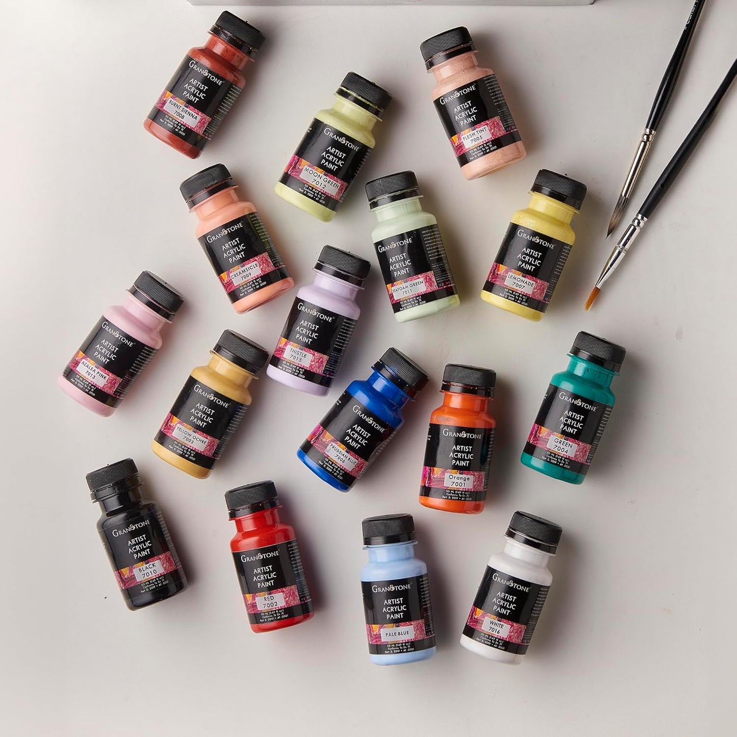 GRANOTONE Acrylic Paint Set | Glows in Black Light | Non-Toxic & Vibrant Paint | Ideal for Art, Crafts, Kids, & Hobbyists | Made in India (Acrylic Paint)