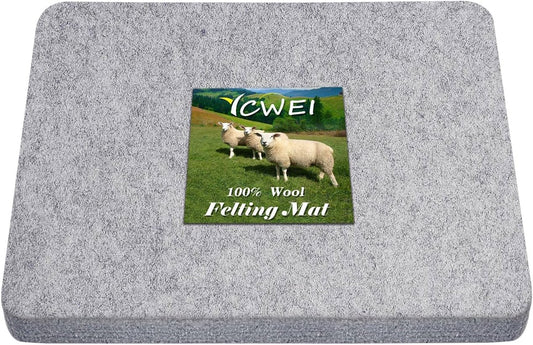 YCWEI YCWEI Needle Felting Pad,100% Natural Wool Needled Felting Mat, 8 x 10 x 1 inch Eco-Friendly Felting Block, Thick and Firm Needle Felting Base