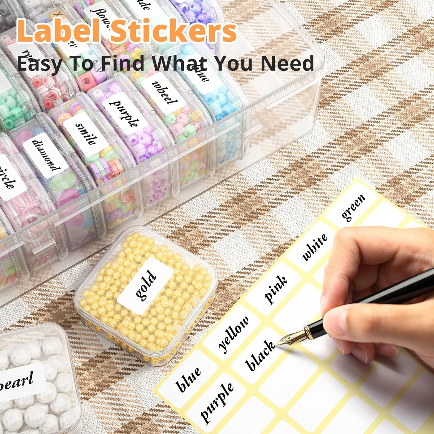 Mathtoxyz Bead Organizer Box, 93Pcs Small Bead Organizers and Storage Plastic Cases Mini Clear Bead Storage Containers Boxes with Hinged Lid and Rectangle for Bracelet Making DIY Jewelry Craft Nail