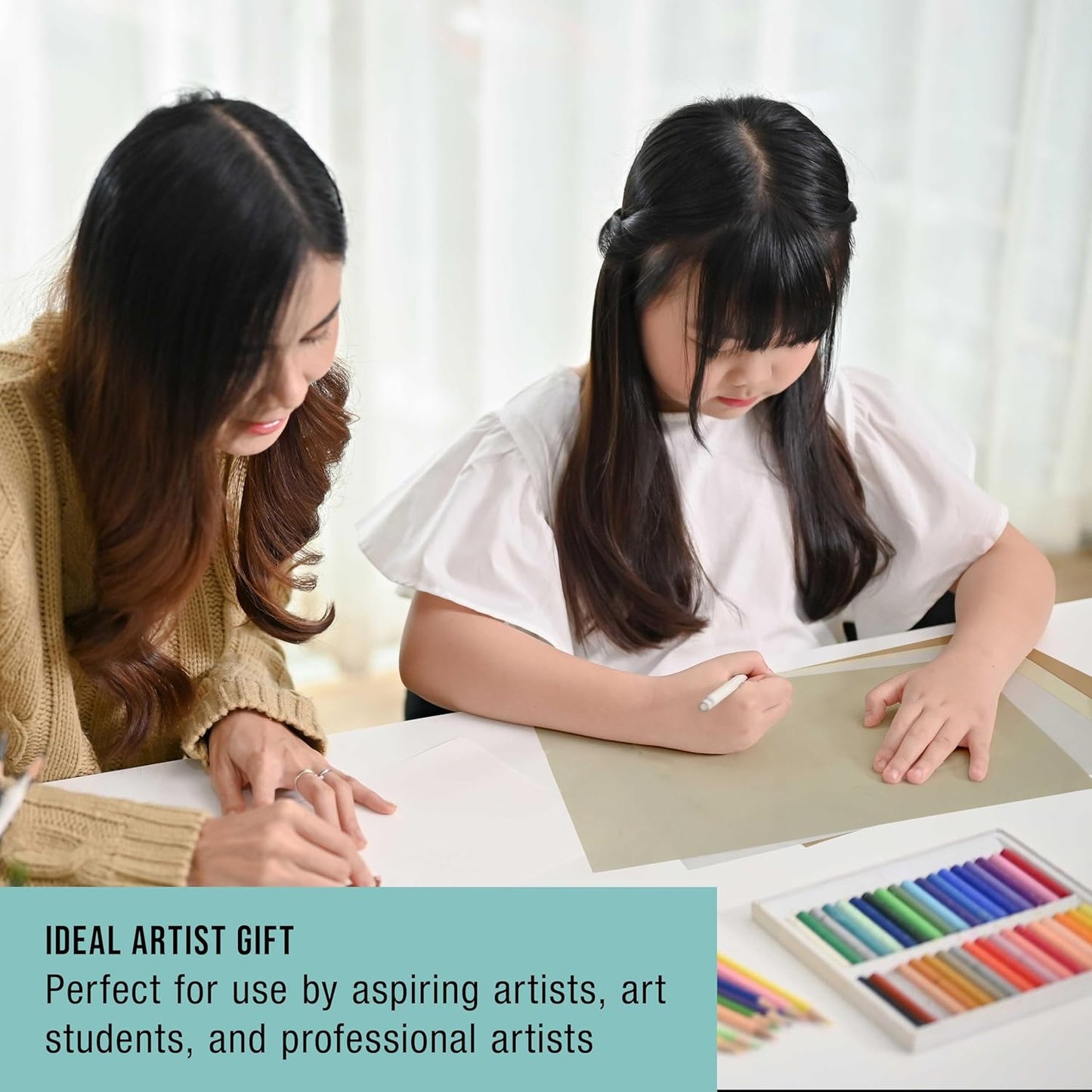 U.S. Art Supply 9" x 12" Pastel Paper Pad: 2 Pack (32 Sheet Total), 80lb (180gsm), 4 Neutral Toned Colors, Textured Hard or Soft Oil Pastel Paper, Drawing Sketchbook Pad, Mixed Media