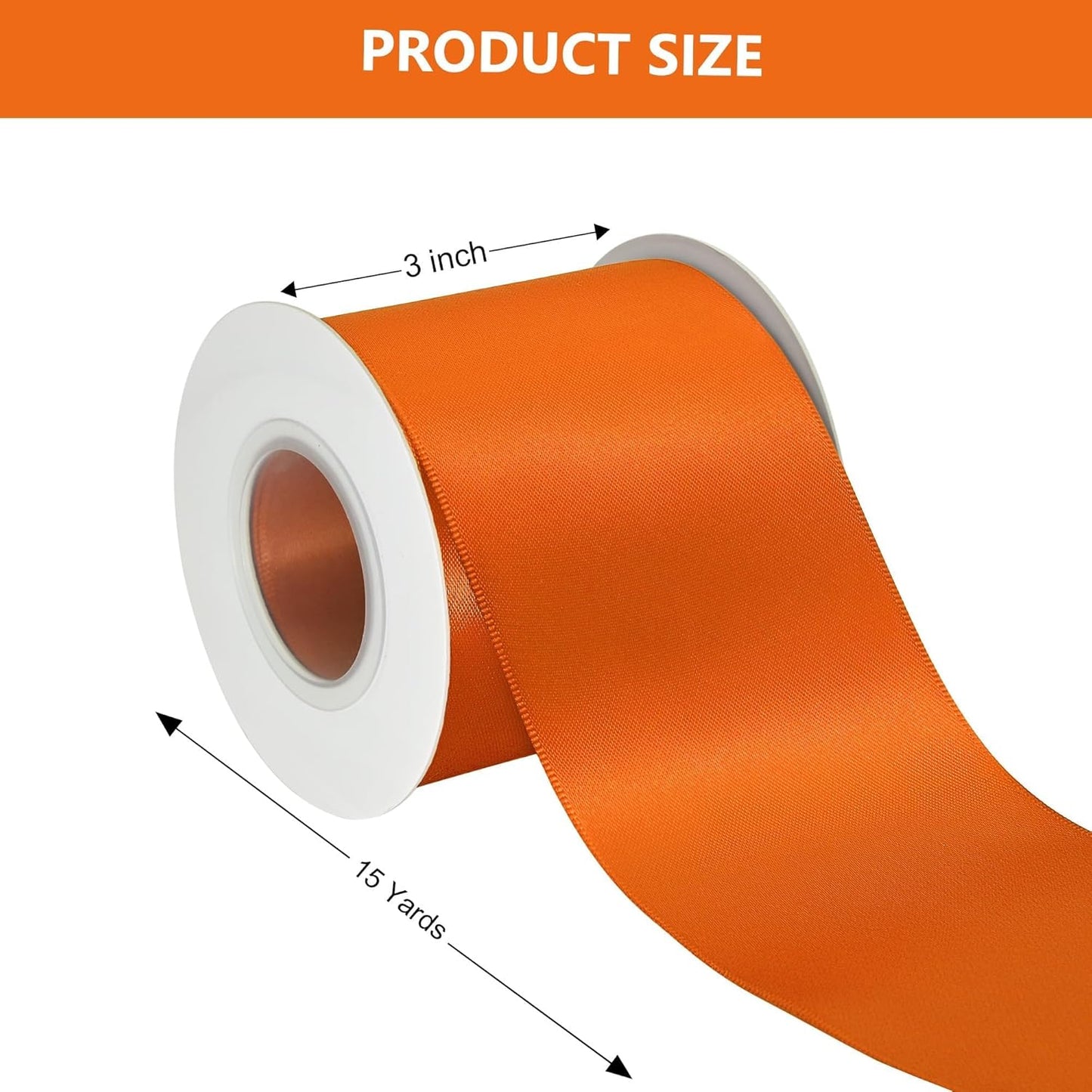 Torrid Satin Ribbon 3 Inch X 15 Yards Solid Color Double Faced Ribbons Perfect for Crafts Wedding Decor Bow Making Arts Sewing and More