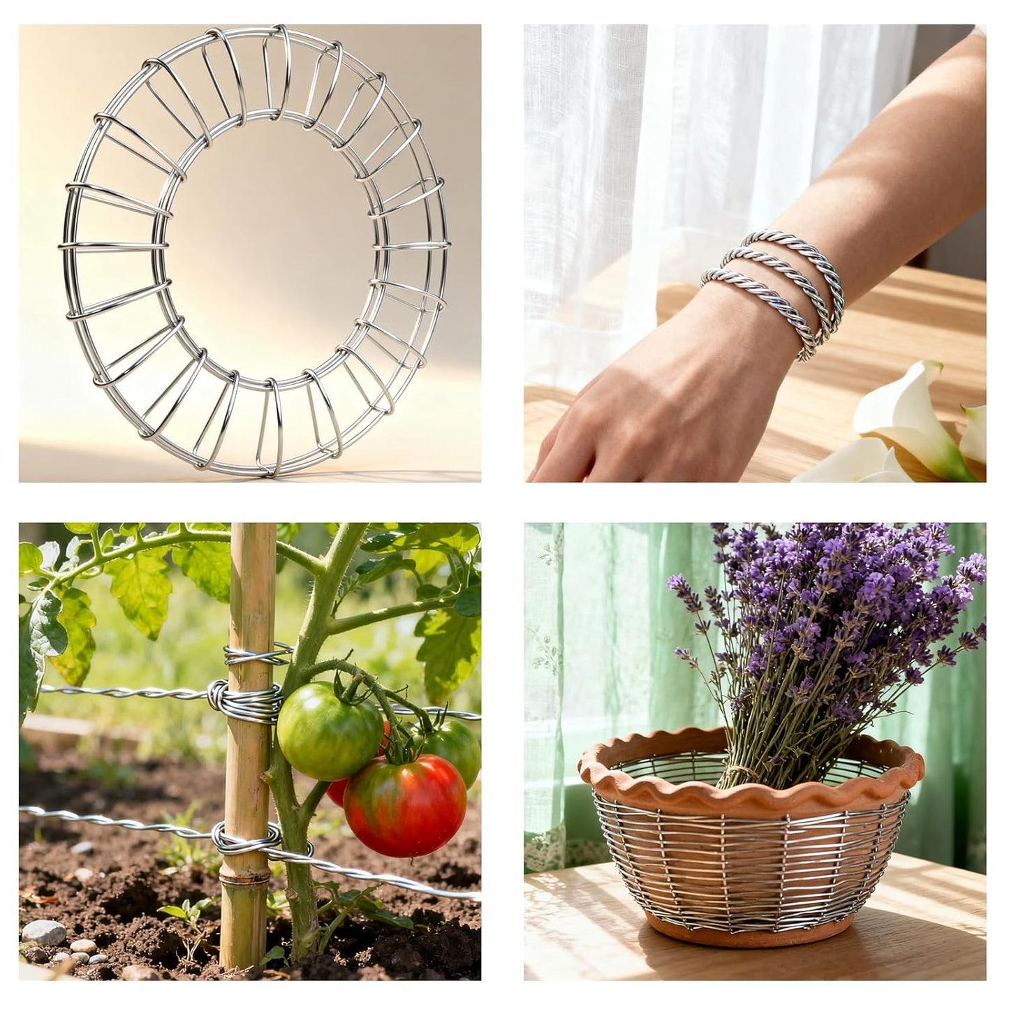 18 Gauge Aluminum Craft Wire, 1mm 33Yards Floral Craft Wire Bendable Wire for Jewelry Making, Garden, Sculpting, Floral & Wreath Crafts, Silver