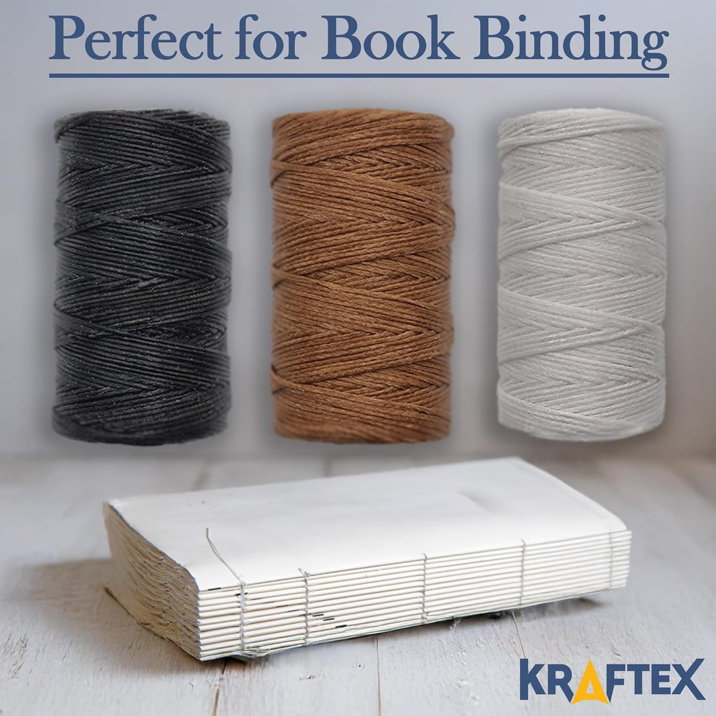 Waxed Thread 3X Wax Thread, 65 Yardx0.8mm Wax String, 150D Waxed Leather String in Black, Brown and White Perfect Dream Catcher Supplies