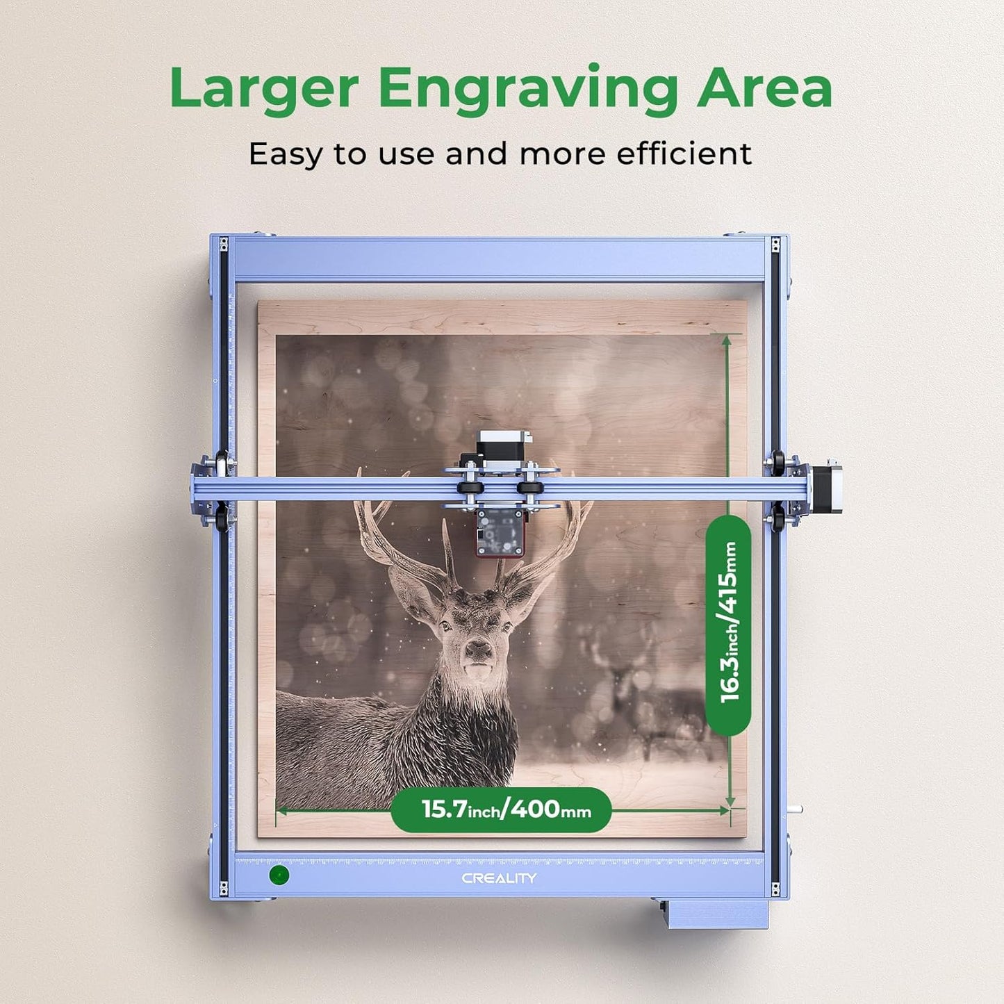 Creality Falcon 5W Laser Engraver Machine, 72w High Precision 0.06mm Laser Cutter and Engraving Machine for Wood Leather Acrylic Glass, 10000mm/min, Offline Usage, Working Area 400 * 415mm