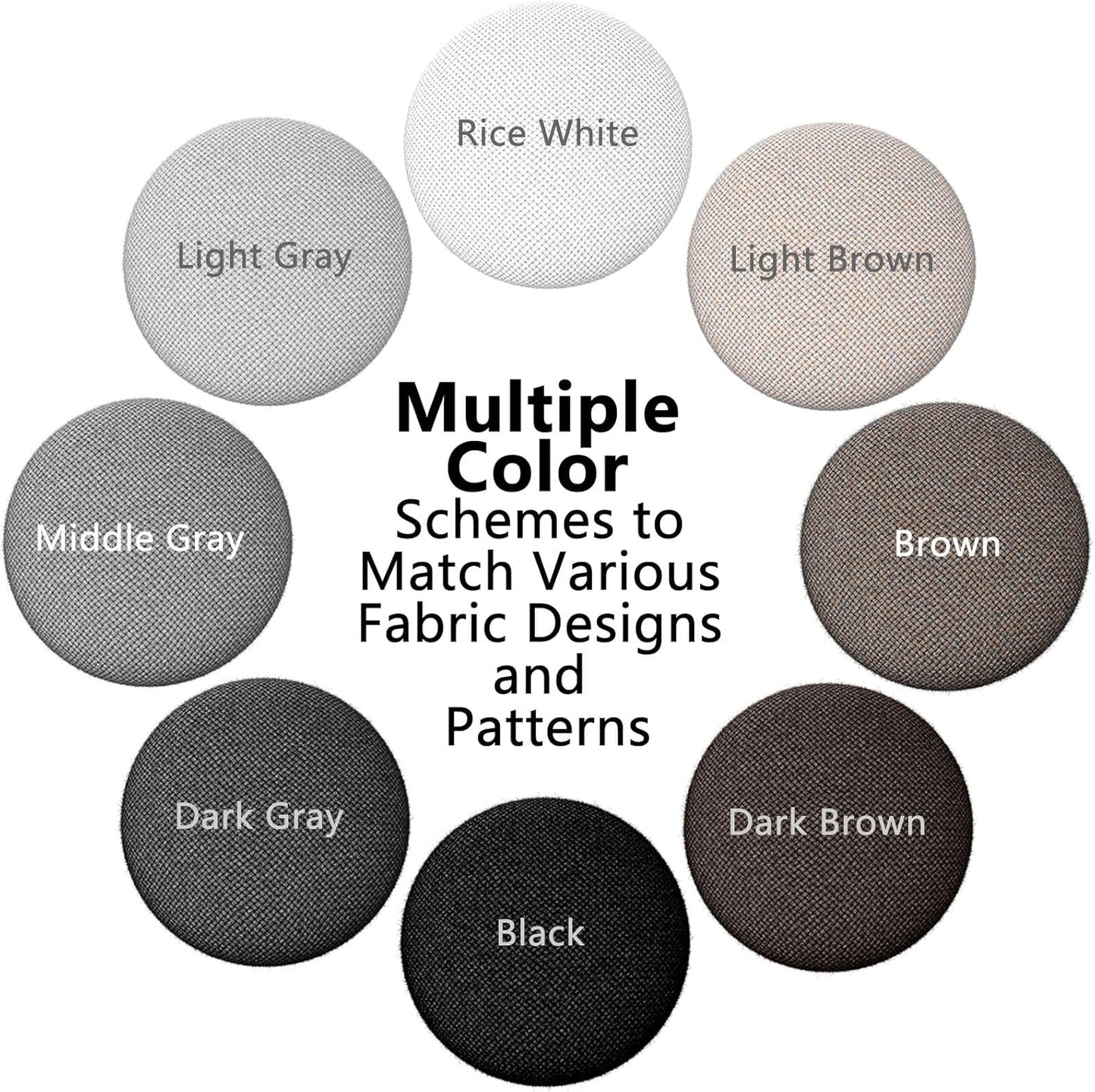 12 Colors Fabric Covered Button Twist Pins Dust Ruffle Pins- for Sofa，Upholstery，Armchair Caddies, Armrest Covers,Bed Skirts, Slipcovers, Headliners (Dark Grey, 24)