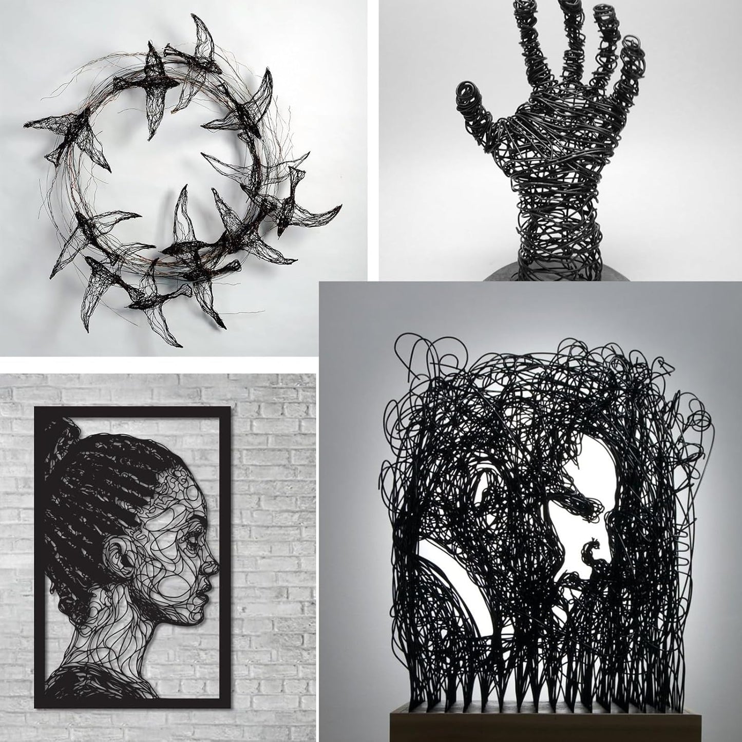 Aluminum Craft Wire, 32.8 Feet 3.0 mm/ 8 Gauge Black Bendable Soft Metal Aluminum Wire Roll Bulk for DIY Crafts Sculpting Jewelry Making