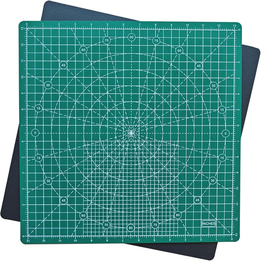 Rotating Cutting Mat 13"x13" Grid, Self Healing Cutting Mat for Quilting,Sewing,Fabric,Sewing Supplies Mat with 360 Degree Rotating Anti-slip Base