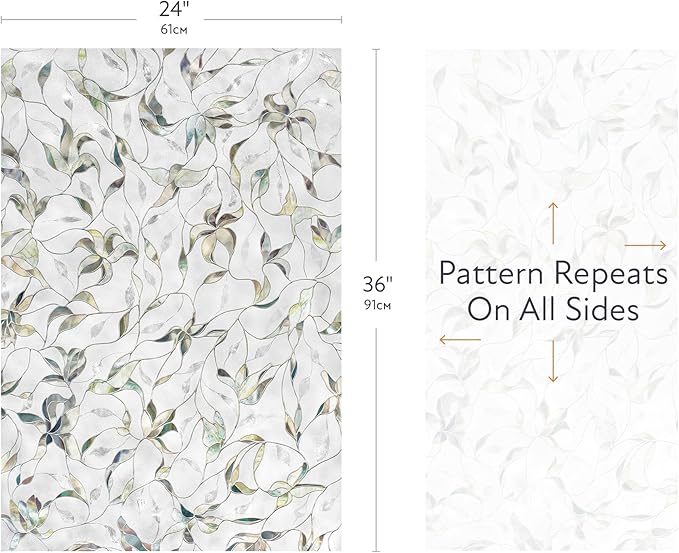 Artscape Flight | Privacy Window Film with Vibrant Colored Pattern | Non-Adhesive & UV Protection | Easy to Apply & Removable | 24 x 36 Inches | Made in USA