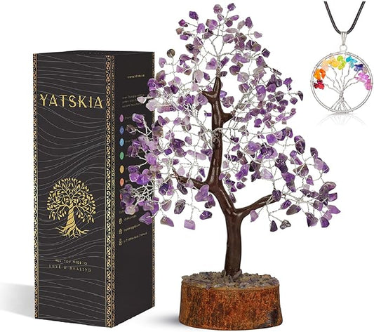 Amethyst Crystal Tree, Healing Crystals, Purple Room Decor, Crystal Decor, Crystal Tree, Purple Desk Accessories, Purple Decor Tree, Spiritual Decor, Feng Shui Decor, Amethyst Crystal Rock Tree 10-12"