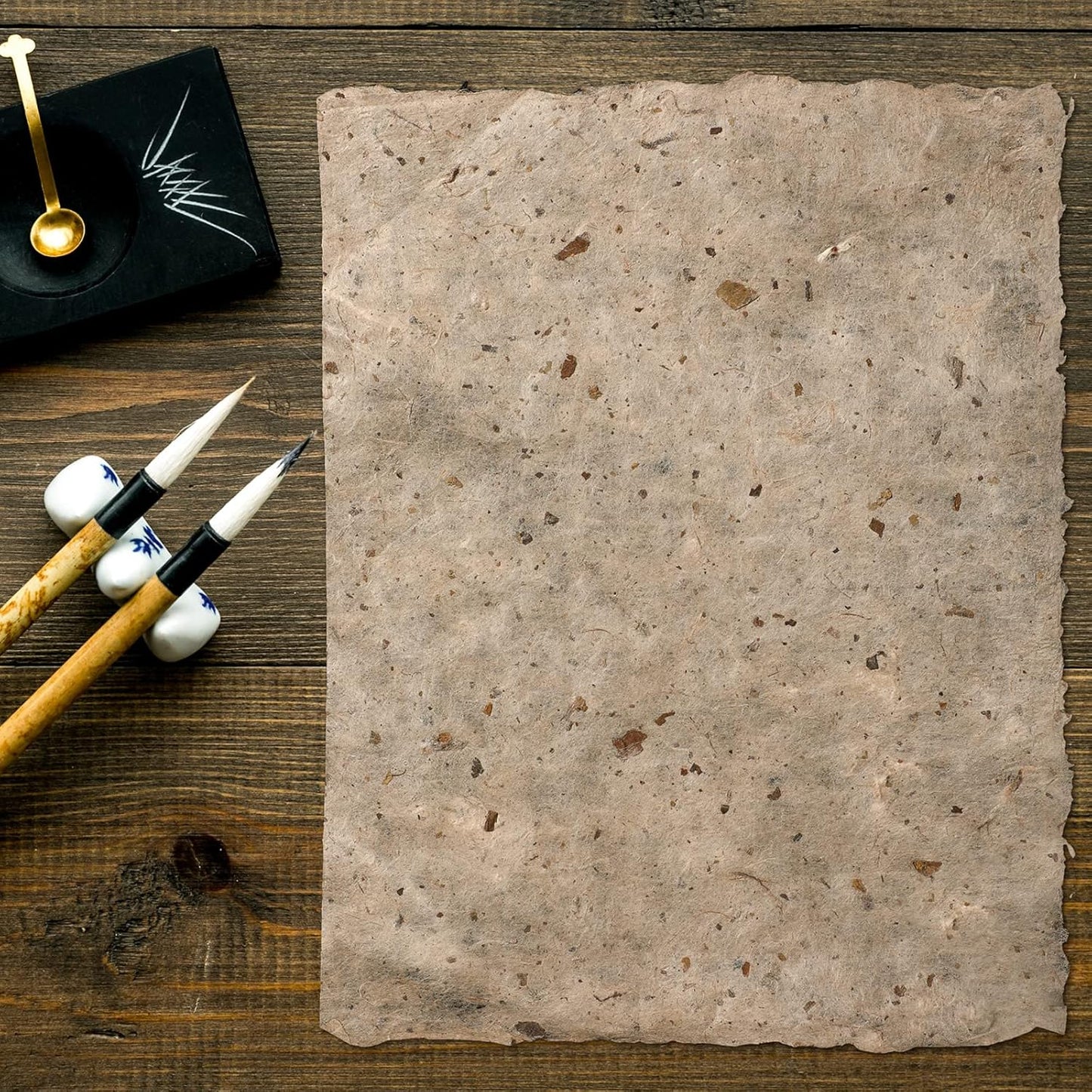 Geyee 50 Pcs 8.5 x 11 Inches Mulberry Rice Paper, Handmade Decoupage Paper Sheets Craft Vintage Washi Carfts DIY Painting for Kids Adults Calligraphy Drawing Writing Scrapbooking Art Supplies