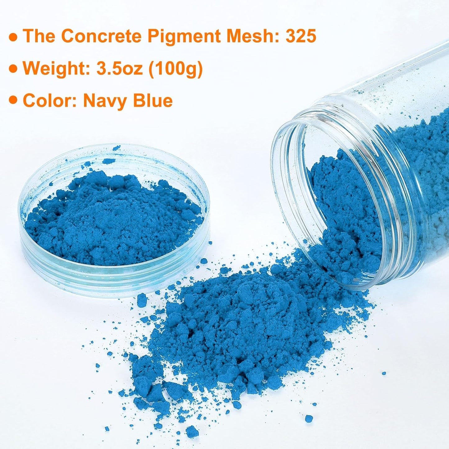 HARFINGTON Iron Oxide Powder Concrete Pigment 325 Mesh 3.5oz (100g) Iron Oxide Grout Pigment for Pastel Tile Paint Concrete Cement, Navy Blue