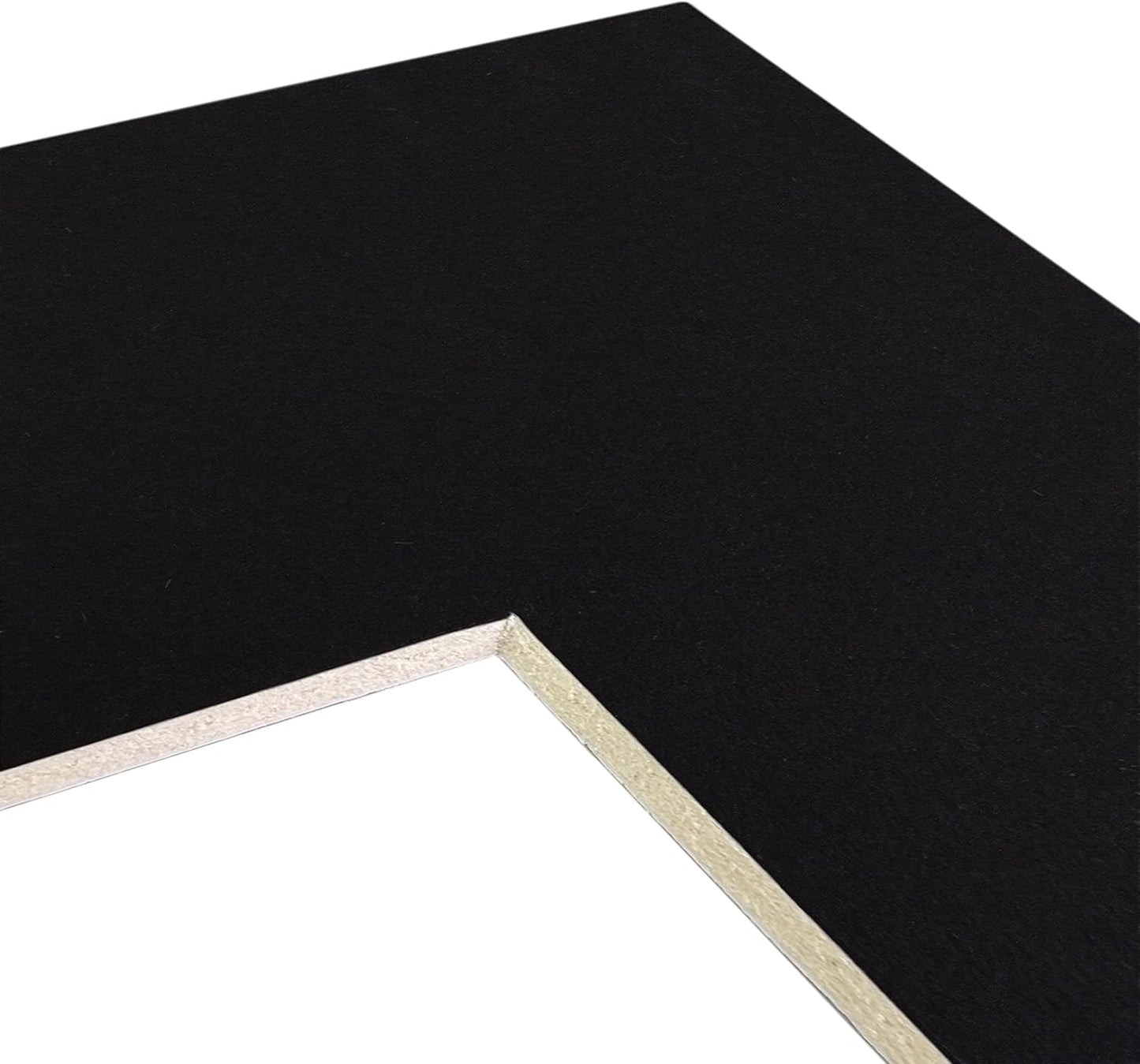 Craig Frames B221 Pre-Cut Mat Board for 8x12 Print,12x16, Smooth Black